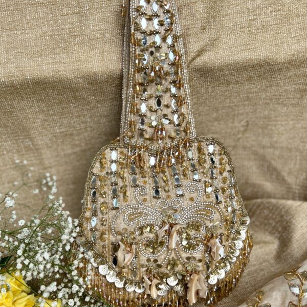 CRYSTAL GOLD POTLI BAG