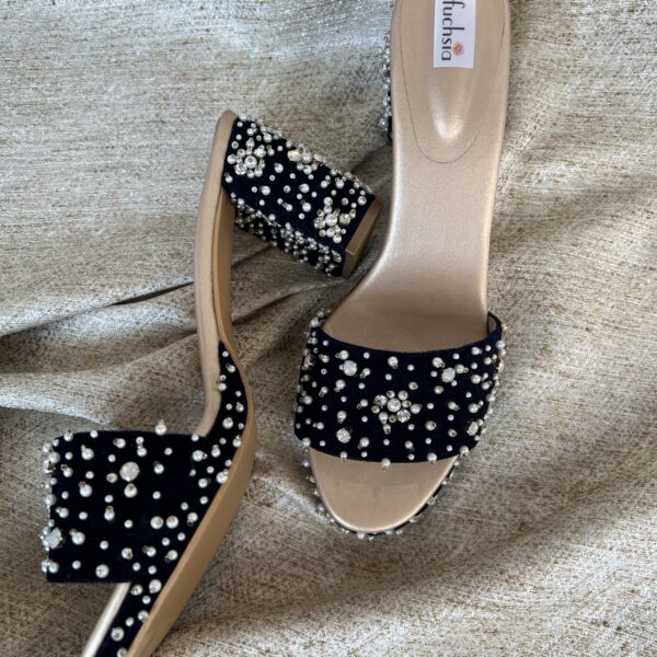 NAVY PEARL IT UP HEELS
