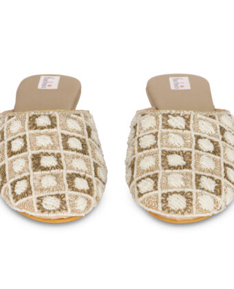 GOLD CHECKERED MOJDI