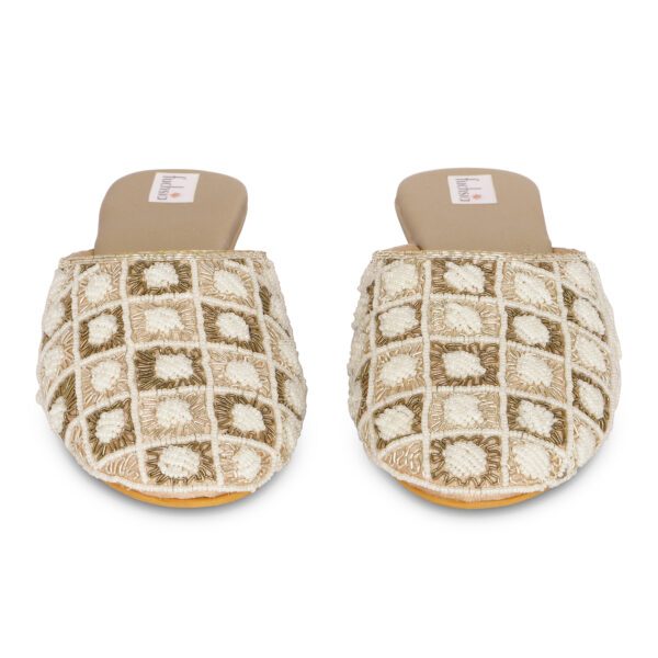 GOLD CHECKERED MOJDI